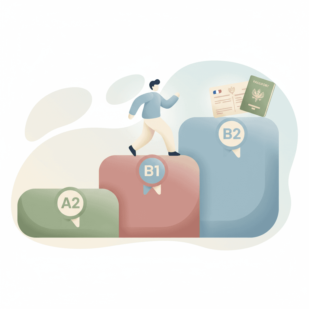 Which French Level Do You Need for a Residence Permit and Naturalization? (A2 / B1 / B2 Guide)